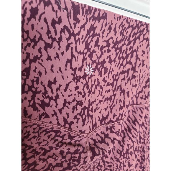 Athleta Salutation Stash pocket 7/8 legging mauve pink animal print - 1X - Picture 5 of 8